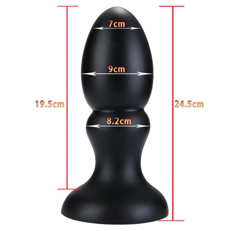 Dop anal X-MEN Huge Butt Plug Black (24.5cm x 9cm) - 2 | YEO