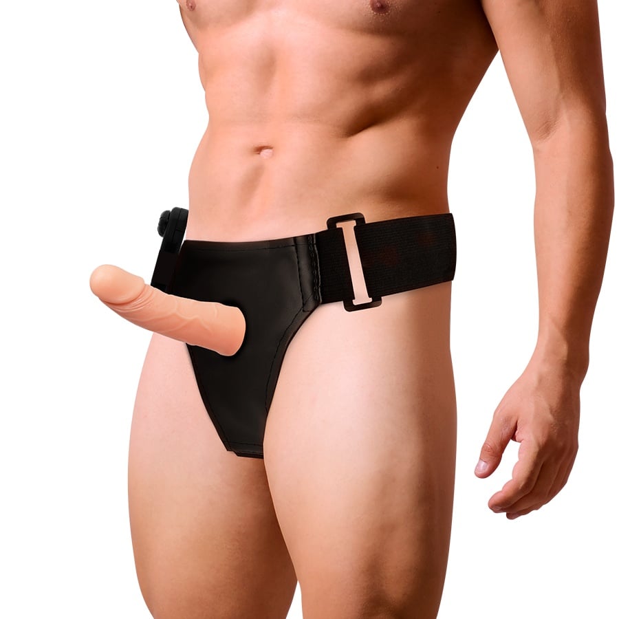 Ham Strap-on HARNESS ATTRACTION - RNES cu prelungitor penis si vibratii 15 CM -O- 5 CM - 3 | YEO