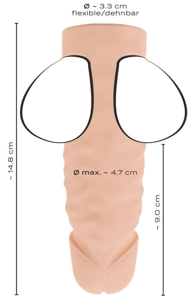 Inel penis cu Ball Stretcher - 2 | YEO