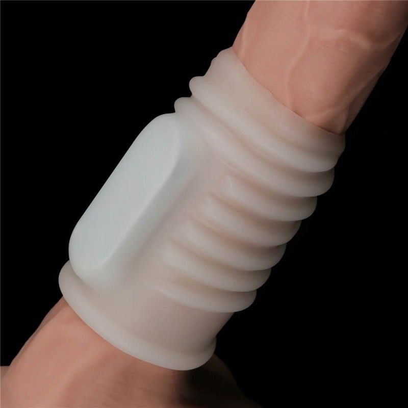 Inel penis cu vibratii Vibrating Spiral Knights Ring (White) I - 1 | YEO