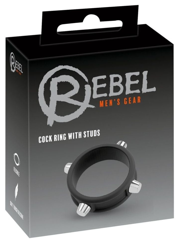 Inle flexibil pentru penis Cock Ring with Studs