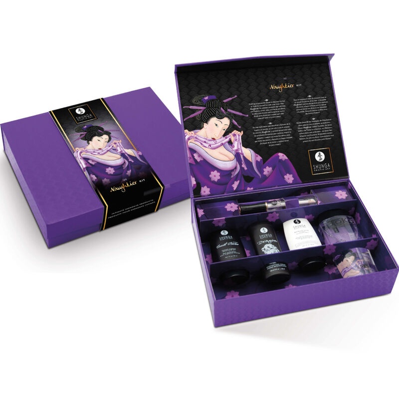 Kit masaj erotic pentru cupluri Shunga - Naughtier Kit - 4 | YEO