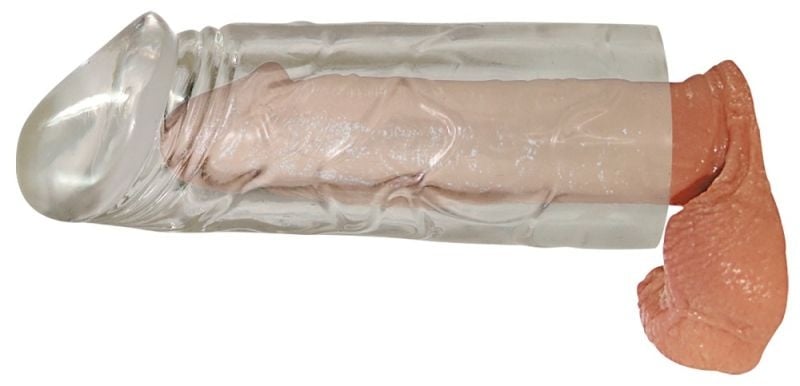 Manson transparent Mega Dick Sleeve (19 cm) - 2 | YEO