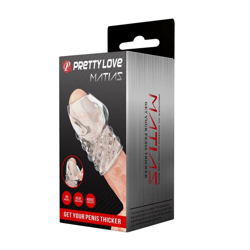 Manson transparent pentru penis PRETTY LOVE MATIAS TRANSPARENT (6.5cm)