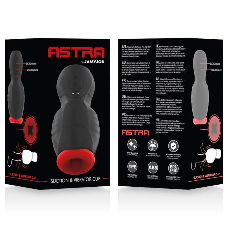 Masturbator cu vibratii JAMYJOB - ASTRA SUCTION & VIBRATION - 1 | YEO