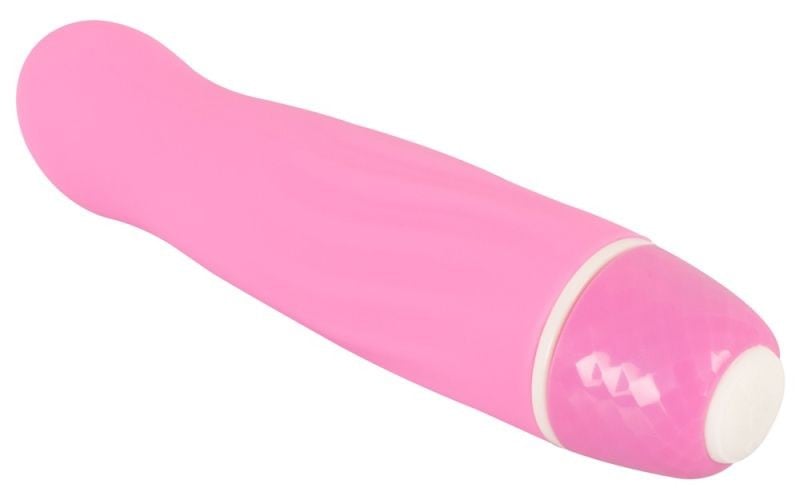 Mini vibrator din silicon cu varf stimulator si 7 moduri de vibratie Smile Trick (12,5 cm)