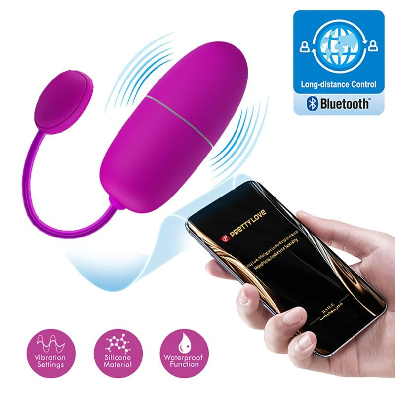 Ou vibrator din silicon cu 12 moduri de vibrati EGG PRETTY LOVE – NYMPH