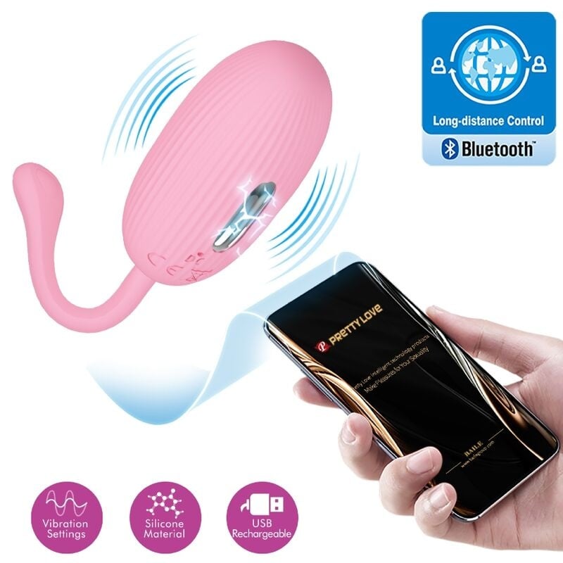 Ou vibrator inteligent Pretty Love - Doreen Pink 12 moduri de vibrație și 3 moduri de șoc electric