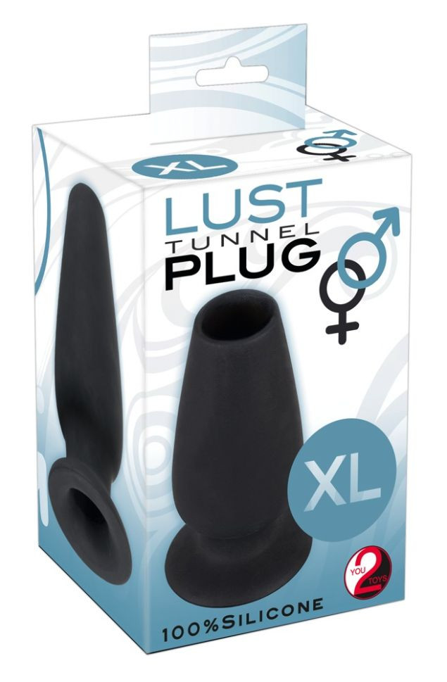 Plug anal gol din silicon Lust Tunnel Plug XL (13 cm)