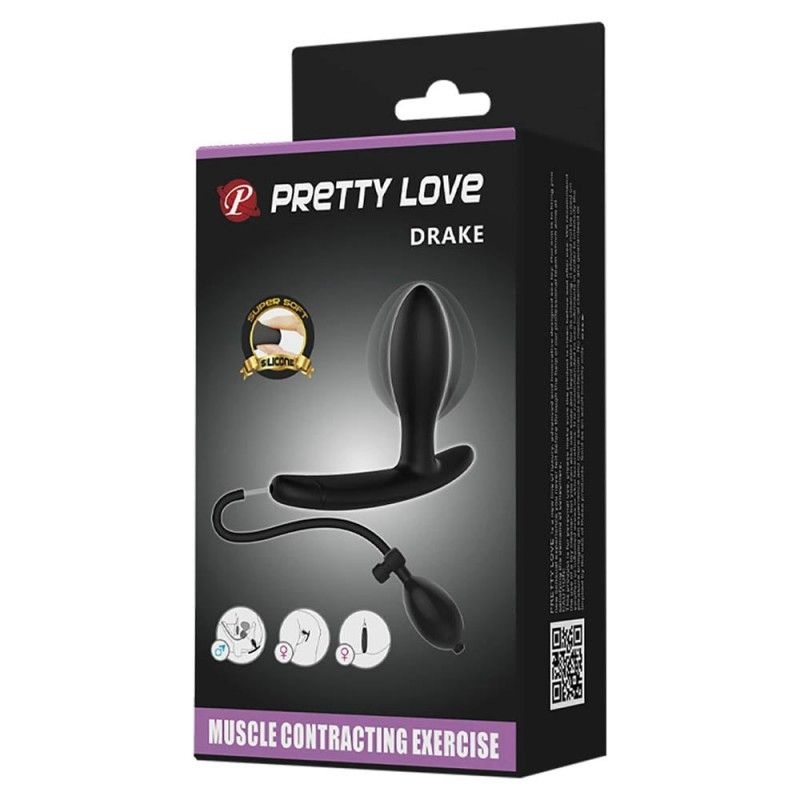 Plug anal inflatabil din silicon Pretty Love Drake (7.8cm)