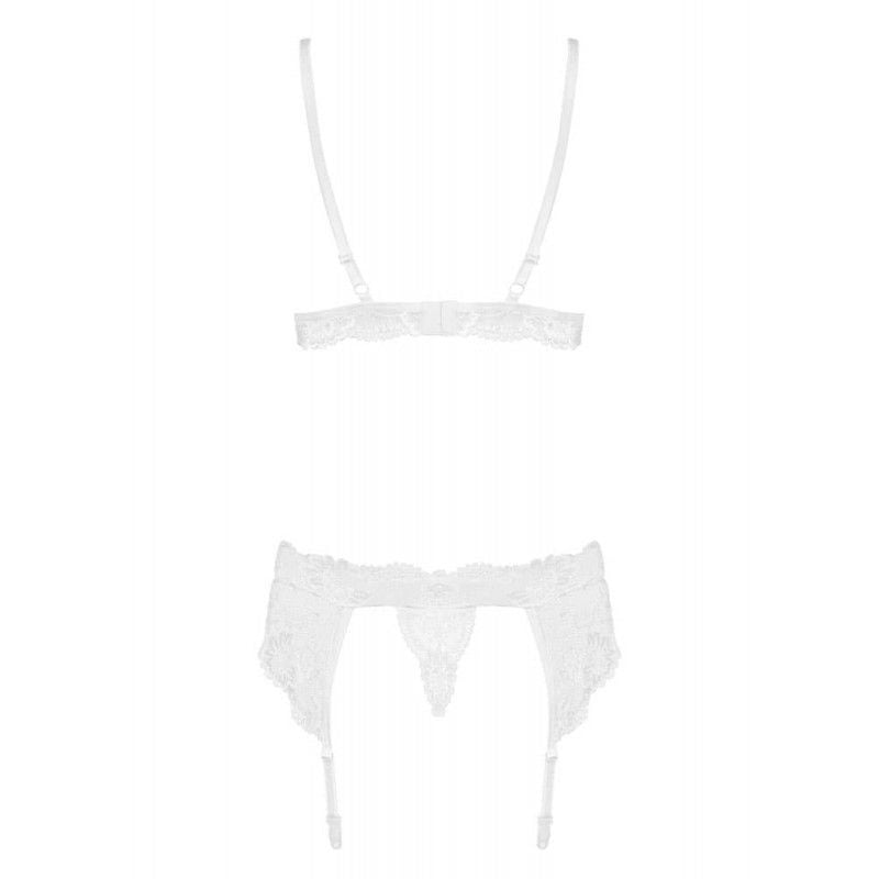 Set 3 piese Obsessive 810-SEG-2, white - S/M - 2 | YEO