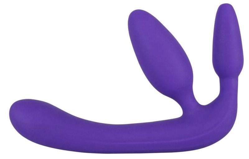 Strap-On fara curele cu Tripla Stimulare anal si vaginal