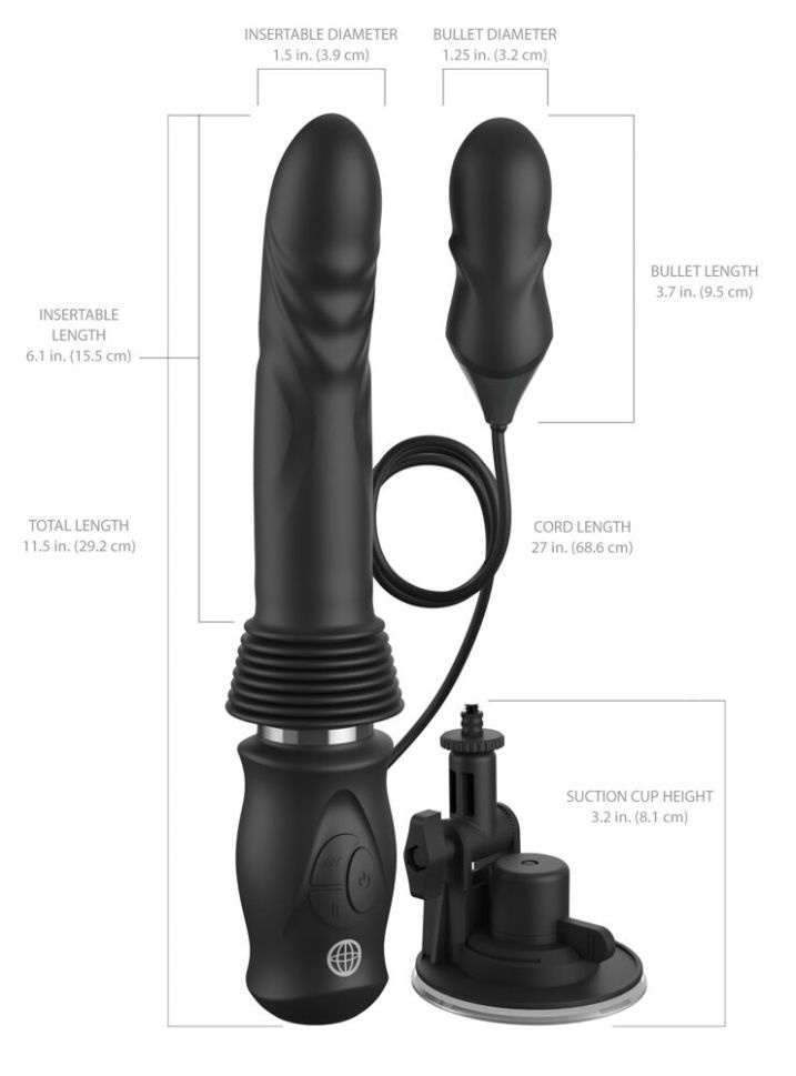 Vibrator 3 viteze de impingere + 10 moduri de vibratie Ultimate Silicone Thruster - 2 | YEO