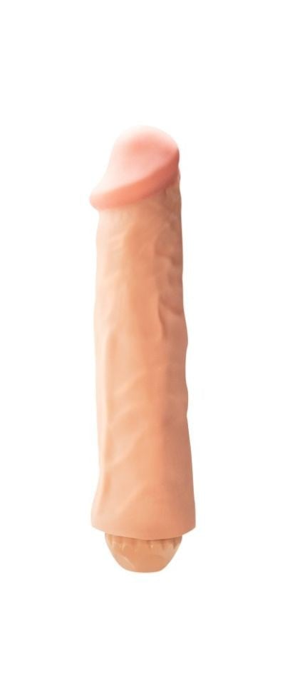 Vibrator clasic realist , cu 10 functii de vibratie REAL SEDUCER Flexible Vibrating Dong (20cm)