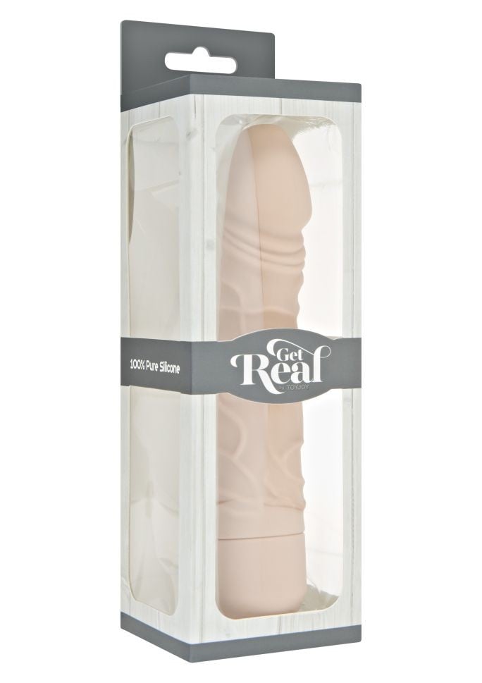 Vibrator clasic realistic cu 7 viteze de vibratii si ax usor curbat (20.1 cm) - 2 | YEO