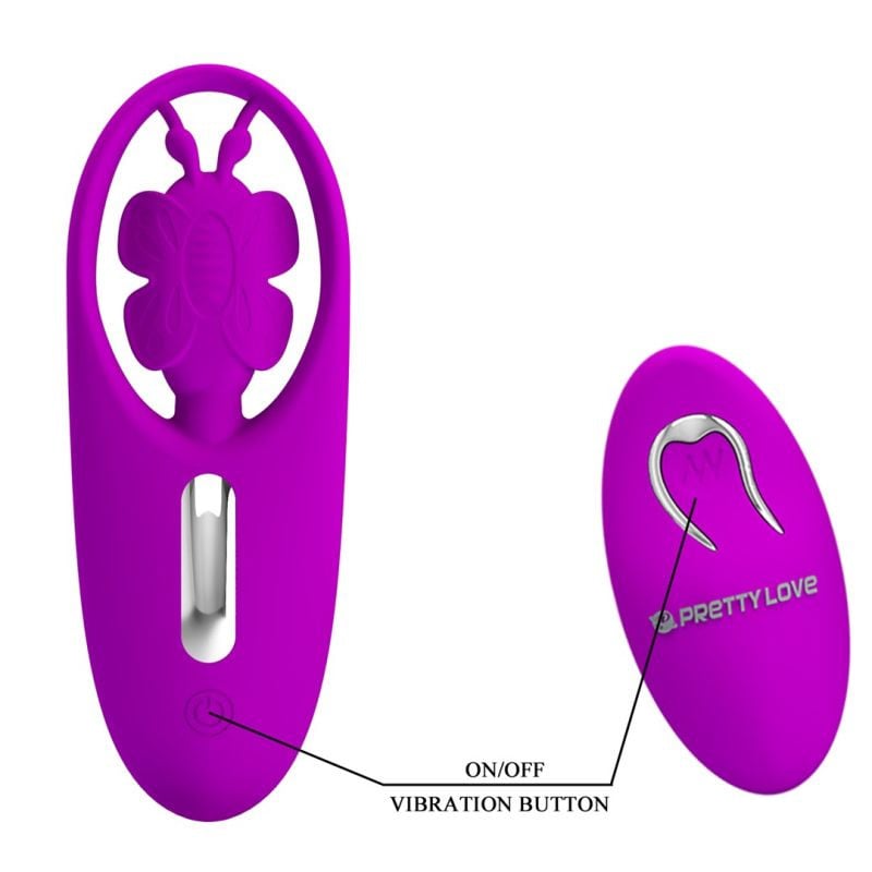 Vibrator clitoridian cu 12 moduri de vibratie PRETTY LOVE – DANCING BUTTERFLY (10.8cm)