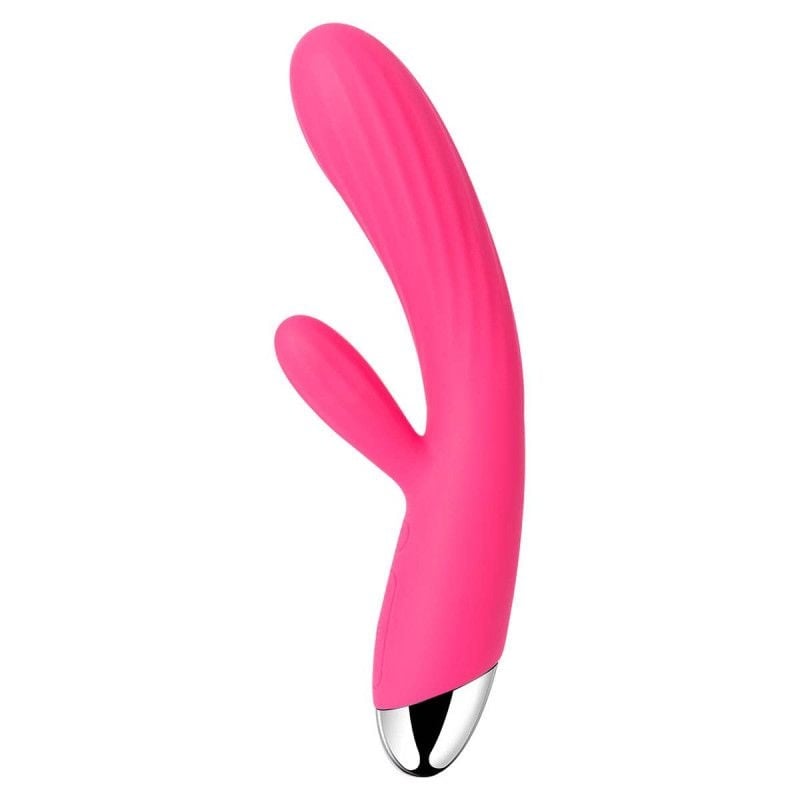 Vibrator cu incalzire Svakom Angel - Plum Red 19cm