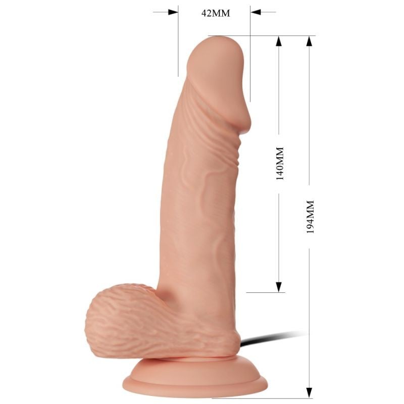 Vibrator cu ventuza si telecomanda Beautiful Zebulon 19cm