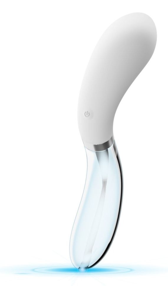 Vibrator curbat cu 10 moduri de vibrație Curve LED Vibrator (20,5 cm) Glass/Silicone - 2 | YEO