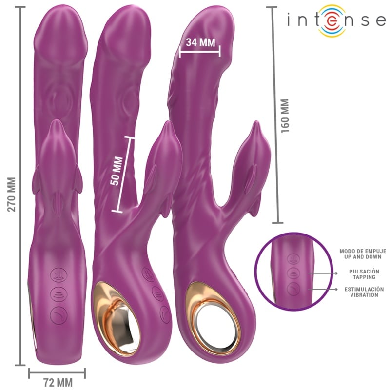 Vibrator Multifunctional INTENSE HALLE - Stimulare cu Limba si Design Delfin - 3 | YEO