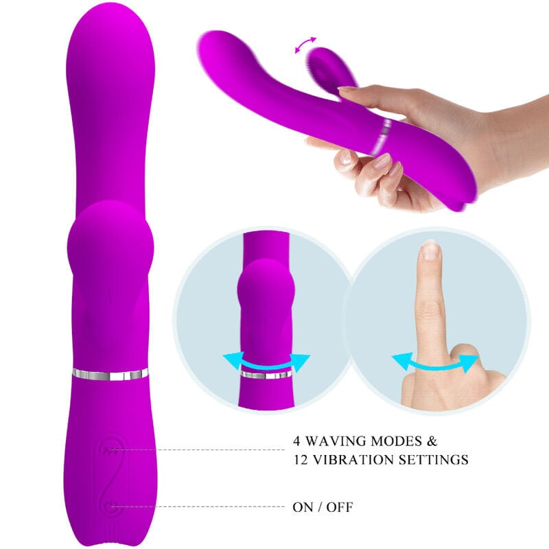 Vibrator pentru clitoris si pentru punctul G Pretty Love Clitoris Vibrator (20.8cm)