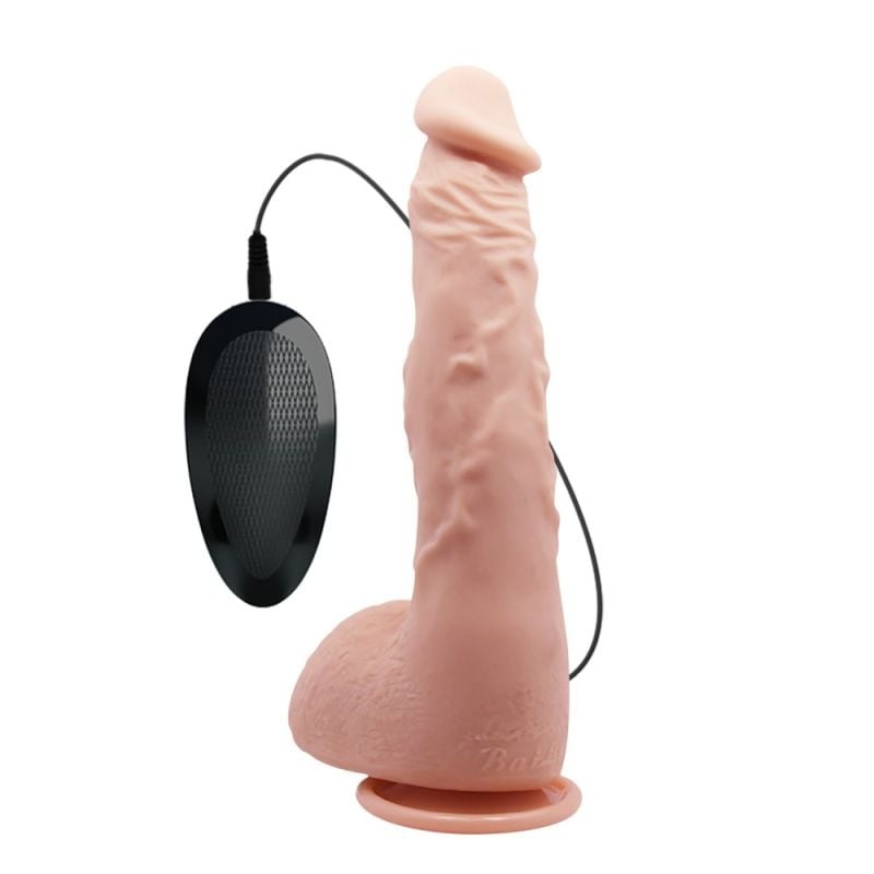 Vibrator realistic cu ventuza de fixare si telecomanda Beautiful Jason 9,4 