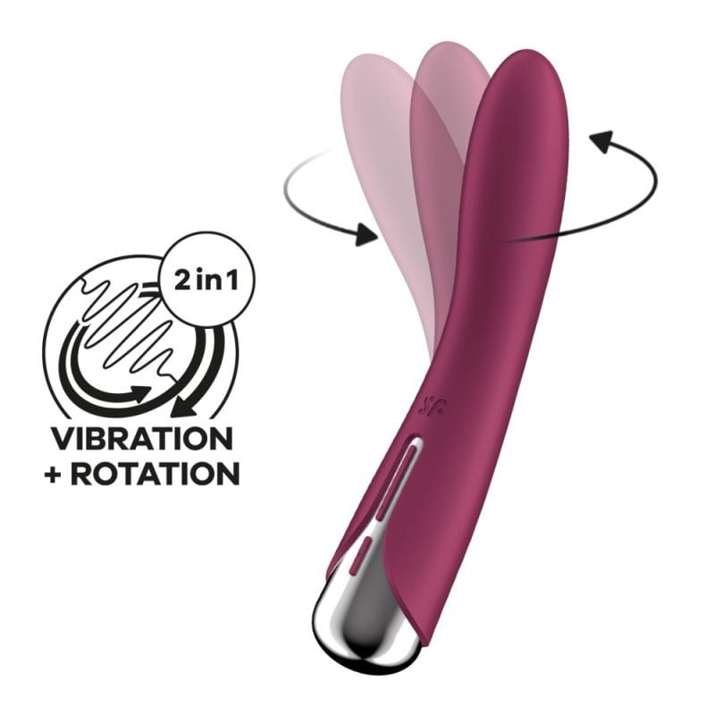 Vibrator rotativ pentru punctul G cu 5 viteze Satisfyer Spinning Vibe 1, red - 1 | YEO