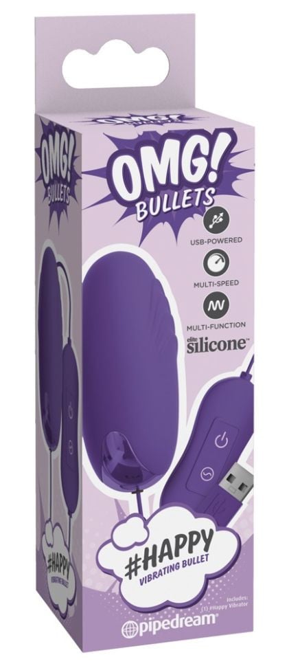 Vibro-bullet cu motor puternic si 20 de moduri de vibratie Happy Vibrating Bullet (6,5 cm)