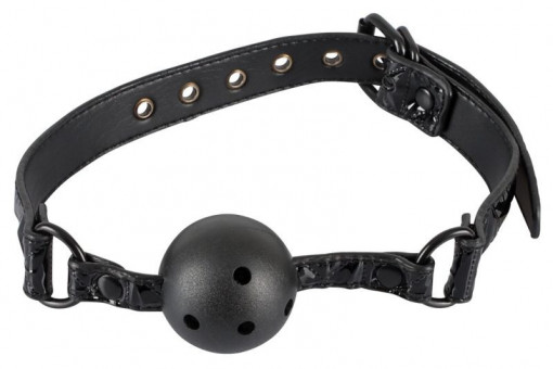 Calus cu bile cu gauri si curele Ball Gag - Img 2