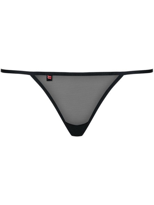 Chilot string cu broderie florala in partea din spate Luiza thong black - L/XL - Img 5