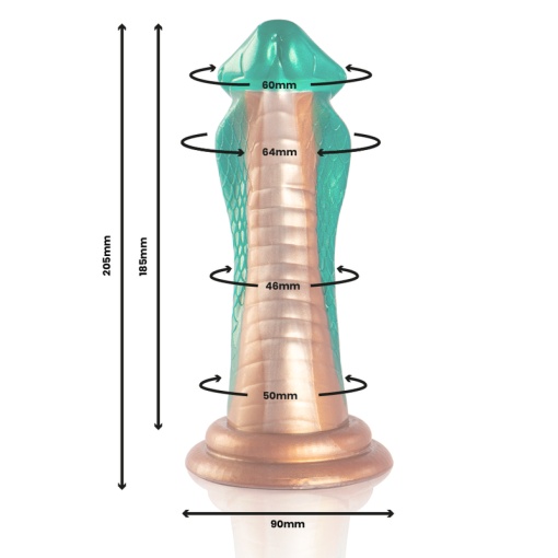 Dildo bizar din silicon EPIC - PYTHON DILDO COBRA GREEN - Img 4