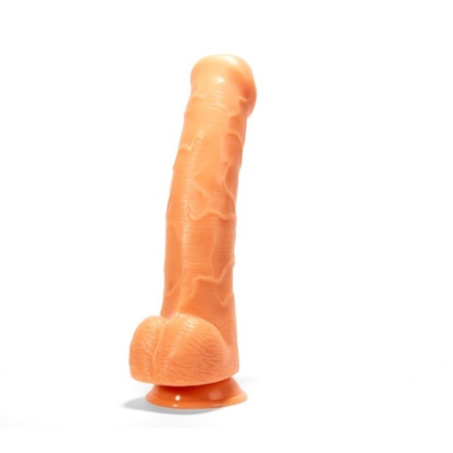 Dildo cu forma realista cu o suprafata pliabila, X-MEN Realistic Dildo Flesh 24.5cm - Img 3