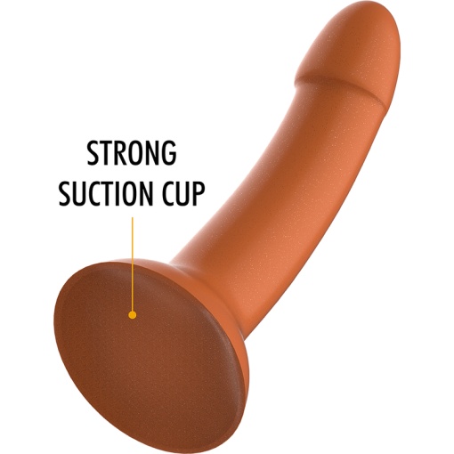 Dildo cu ventuza, din silicon super flexibil MYTHOLOGY RUNE-ROYAL FANTASY marime M auriu - Img 2