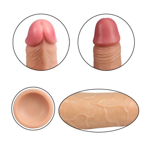 Dildo de lux din silicon moale, ultra realist 7'' Dual-layered Silicone Dildo- 17cm