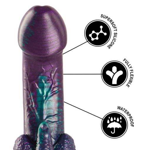 Dildo din silicon forma fantezista EPIC EPIC - BASILISK DILDO DOUBLE SCALY PLEASURE SMALL SIZE - Img 7