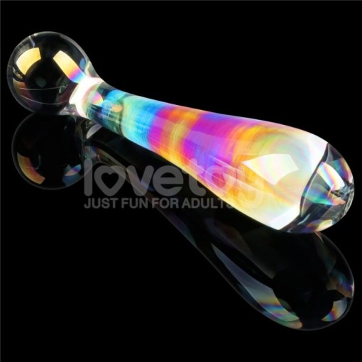 Dildo din sticla borosilicată Twilight Gleam Glass Dildo- Alluring Arc (17cm) - Img 2