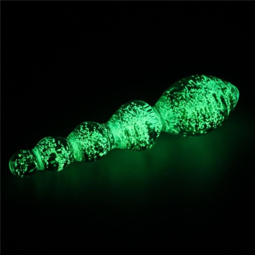 Dildo din sticla Glow-in-the-dark Twilight Gleam Glass Dildo-Tantalizing Orbs - Img 3
