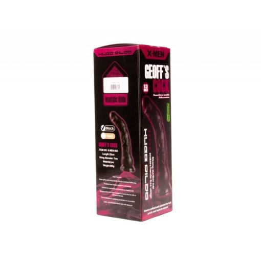 Dildo flexibil cu ventuza X-MEN Geoff’s Cock Black 30.5cm - Img 4