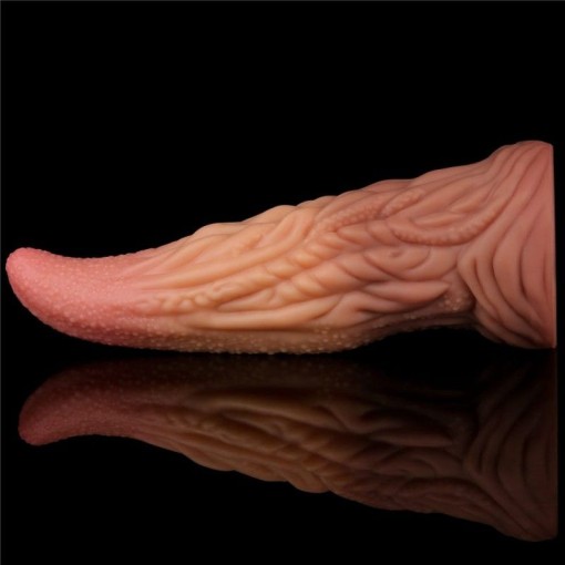 Dildo gigant fantezist tentacul 10'' Dual layered Platinum Silicone Tongue 25cm
