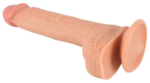 Dildo realist din silicon lichid, cu ventuza Real Lover Medium