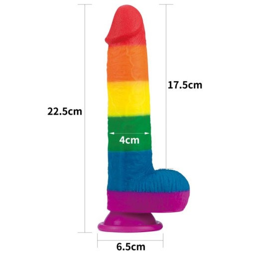 Dildo realistic Pride din silicon medical cu ventuza compatibil cu strap-on 9'' Prider Dildo (22.5cm)