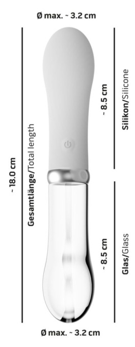 G-Spot LED Vibrator (18 cm) Glass/Silicone - Img 2