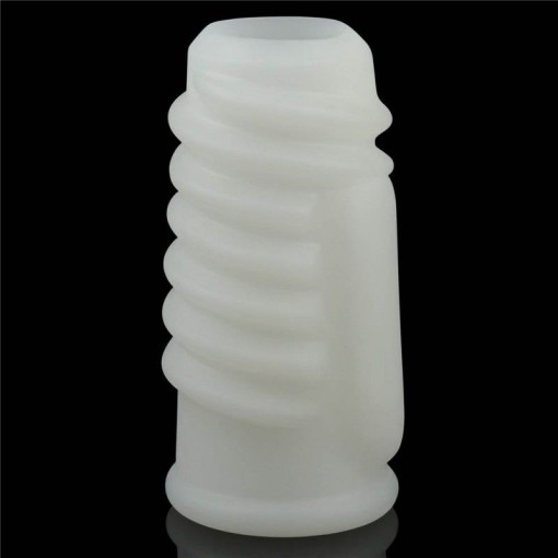 Inel penis cu vibratii Vibrating Spiral Knights Ring (White) I - Img 3