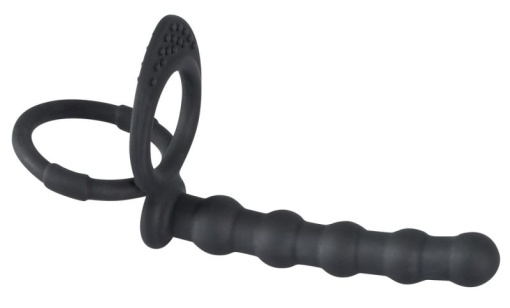 Inel pentru penis/testicule cu un stimulator anal Cock &amp; ball ring (19 cm) - Img 4
