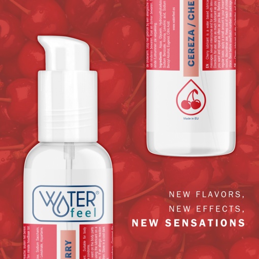 Lubrifiant pe baza de apa cu aroma de cirese Waterfeel - Cherry Lubricant 175 Ml - Img 4