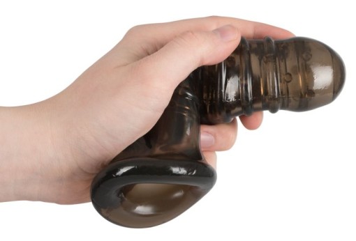 Manșon pentru penis cu buclă cu canelur Penis Sleeve 18cm - Img 6