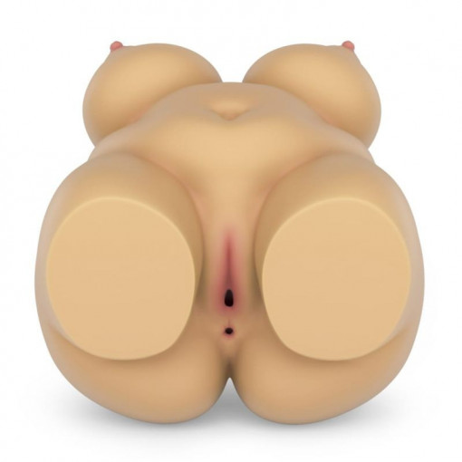 Masturbator culoare naturala cu sani si doua intrari: vagin si anus Streetgirl's #7 Flesh 33,5 x 25 x 17 cm - Img 4