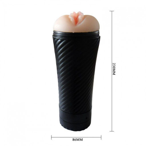 Masturbator de top cu vibratii Realist Pussy- cu vibratii 23cm - Img 3