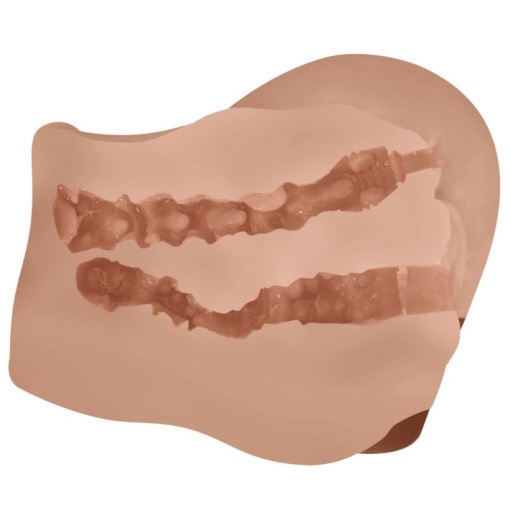 Masturbator Dublu Crazy Bull Mila Brown 18cm