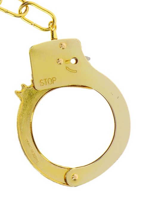 Metal Handcuffs, gold - Img 3